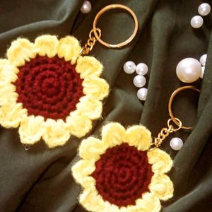 Daisy Flower Keychain