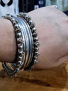 Silver Bangle Set