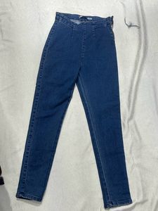 Navy Blue Jeggings W Chain