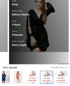 Black Wrap Dress For Women
