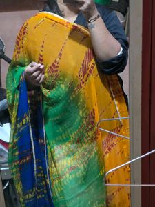 Elegant Yellow multicolour Saree