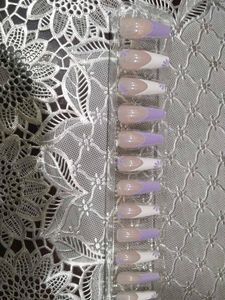 Lavender French Tip Press-On Nails