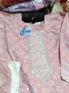 Elegant Pink Embroidered Kurta Set