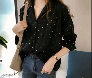 New with tag Pinterest Korean Polka Dot Blouse
