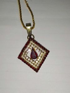 Square Locket With Chain