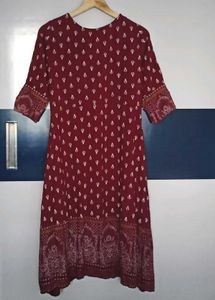Maroon Printed Salwar Kameez