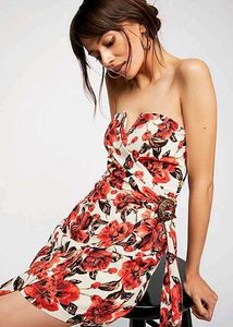 Floral Strapless Mini Dress