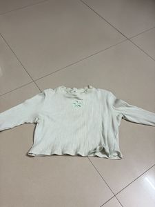 Cute Green Ribbed Top