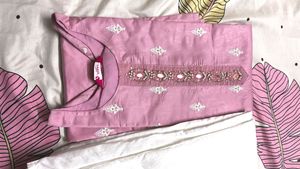 Pink Embroidered Kurta Set
