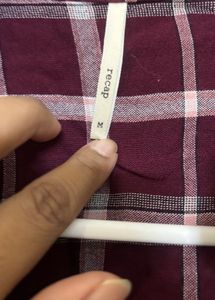 Maroon Plaid Flannel Shirt for women