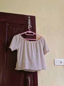 Striped Off-Shoulder Top