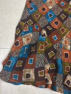 Patterned Knee length Skirt