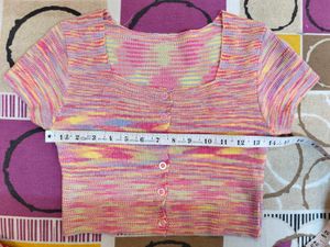 Colorful Knit Crop Top