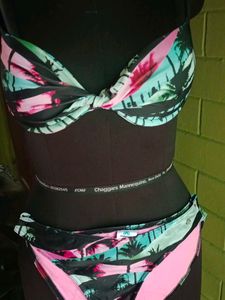Tropical Print Bikini Set