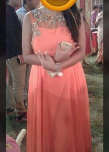 Orange Embellished Dress