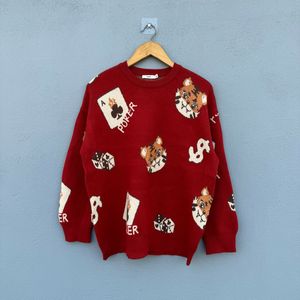 Red Patterned Sweater