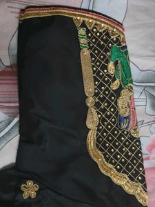 Elegant Black Embellished Blouse