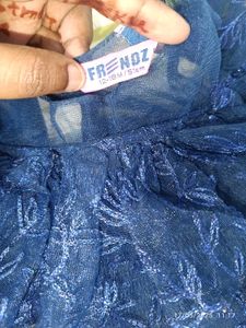 Cute Navy Blue Party Frock(12-18 Month Girl)