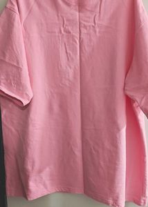 *New*Round neck pink t shirt