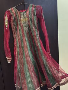 Elegant Embellished Anarkali Suit