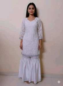 White Embroidered Kurta Set