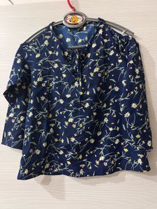 Blue Casual Top