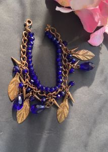 Charming Blue & Gold Bracelet