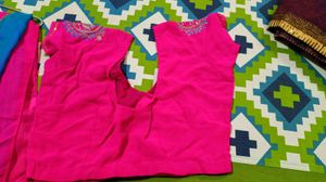 Pretty Pink Saree With Blouse