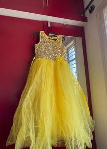 Girls' Stunning Yellow Sequin Dress