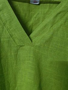 Green Cotton Kurta