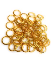 20 Pcs. of Golden Shiny Plastic Rings with hole