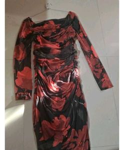 Floral Bodycon Midi Dress