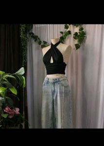 Zara Black Halter Top