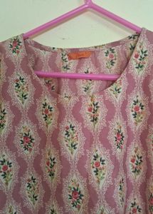 Elegant Pink Printed Kurta