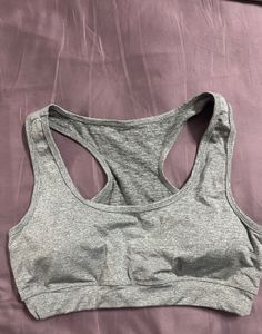 Gray Sports Bra