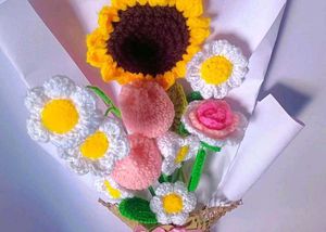 Crochet Flower Bouquet💐 - Handmade Gift 🎁