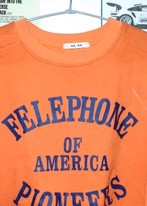 Orange Graphic Sweatshirt