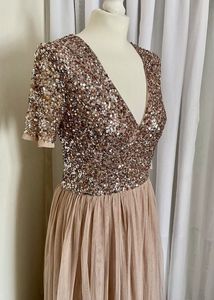 Blush Sequin Maxi Dress