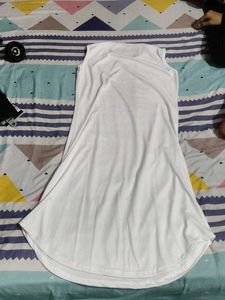 White Graphic Print Dress