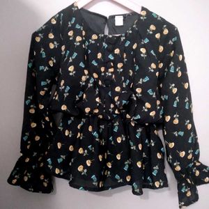 Floral Print Long Sleeve Top