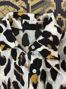 Leopard Print Button-Down Shirt