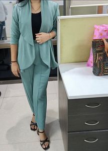 Kotty Sea Green Formal Coord Set