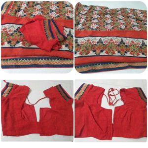 Sadi With Blouse,saree Combo