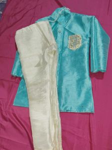 Boys' Festive Kurta - Aqua Blue