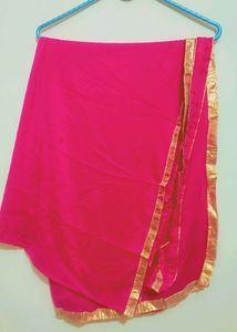 Rani Color Sharara Suit With Dupatta