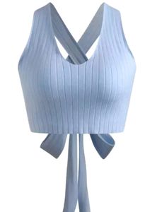 Sleeveless Crop Top  With Mini Cover Nipple