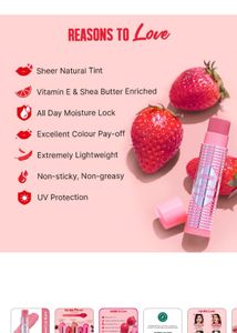 Nykaa strawberry &amp;pomegranate lip balm