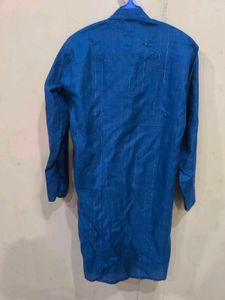 Men&#39;s blue kurta with khaki pant from blackberrys