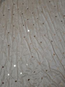 cream color sequence  dupatta