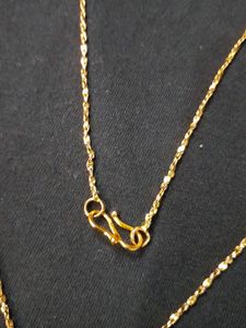 Golden Chain With Ad Pendant